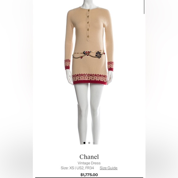 Chanel cashmere dress - Picture 2 of 9